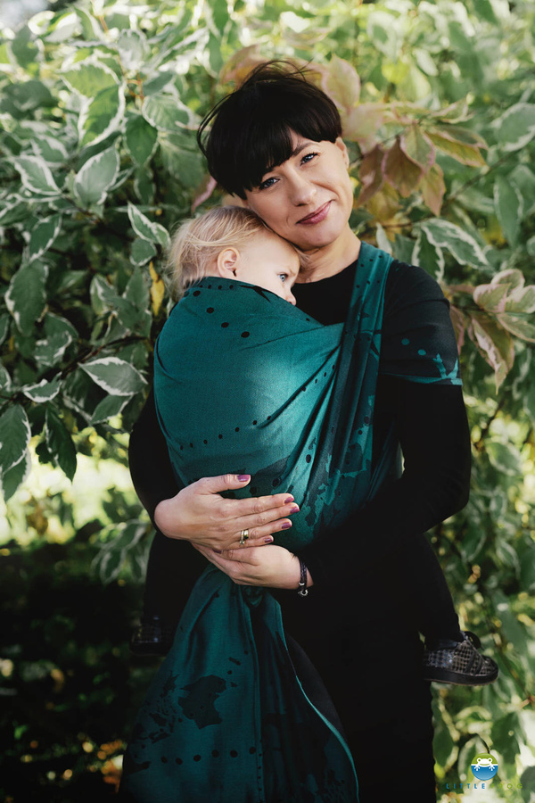 Little Frog Tragetuch - Teal Wanderlust - Größe 4 (3,6 m)