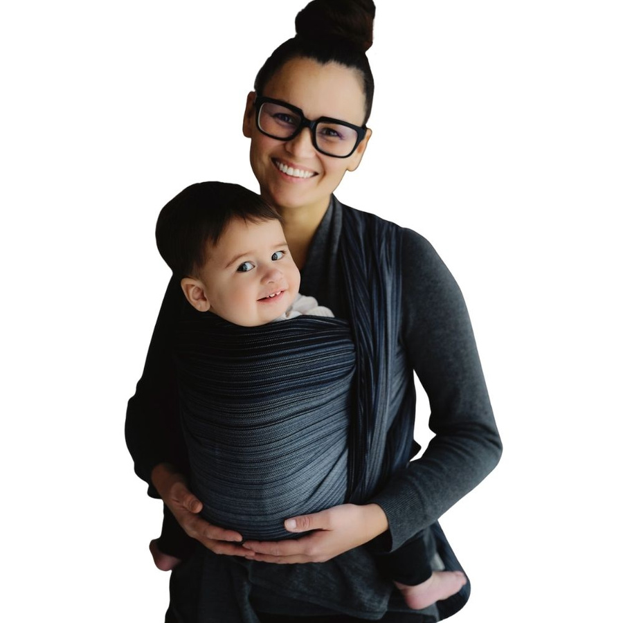 Black Hematite baby wrap – a classic choice for parents, size 6