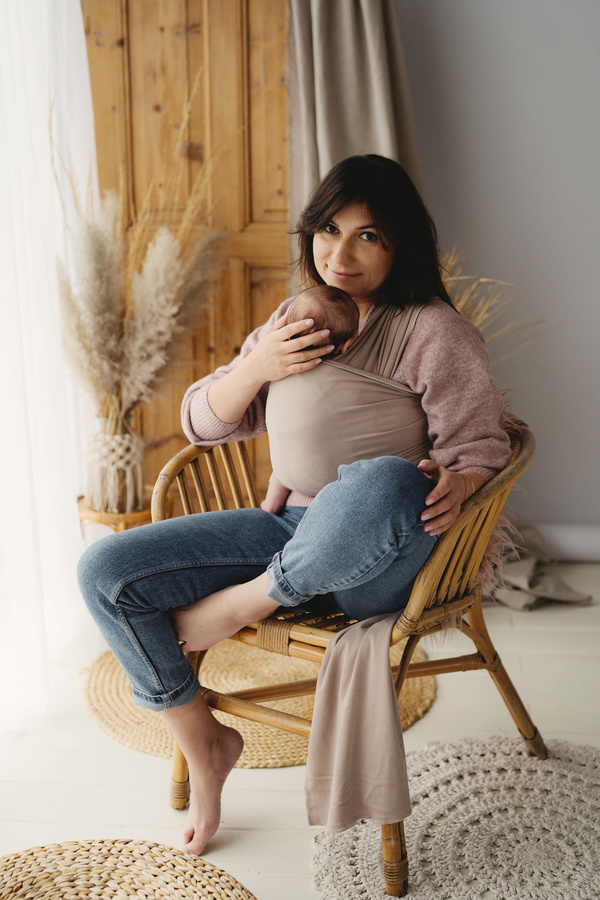 Écharpe porte-bébé extensible Royal Beige