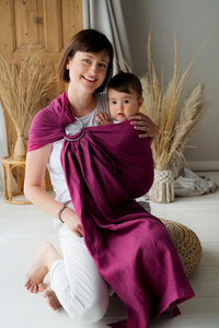 Ring sling Pure Linen Orchid - size M (2 m)/2nd class