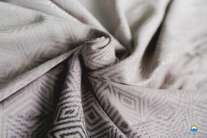 Sling cu inele TENCEL™ Smokey Cube mărimea S – gri, negru și bej, pentru purtarea copilului