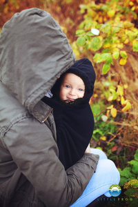 Protecție fleece pentru eșarfă port-bebe și marsupiu - Black