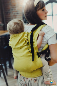 Porte-bébé ergonomique Prime Pure Linen Amalfi Lemon