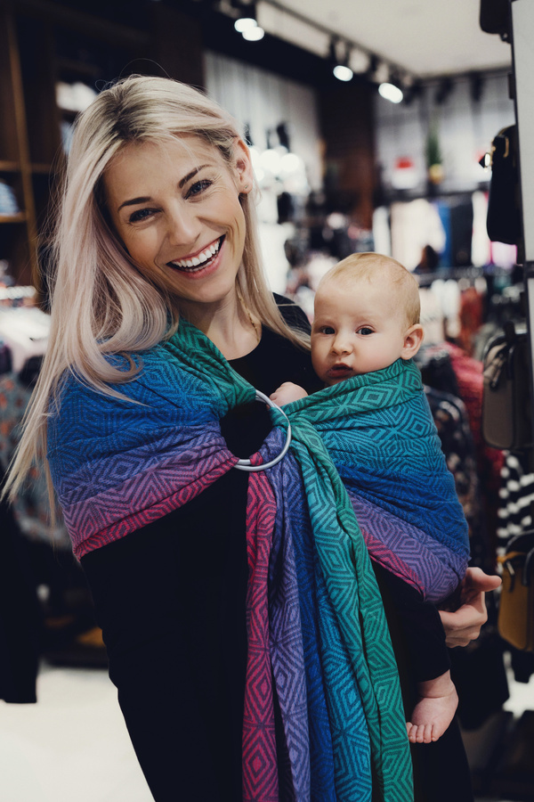 Ring Sling Tragetuch TENCEL™ Aurora Cube - Größe M (2m) /2. Wahl