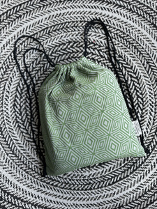 Large Drawstring Bag for wrap/sling - Mossy Cube