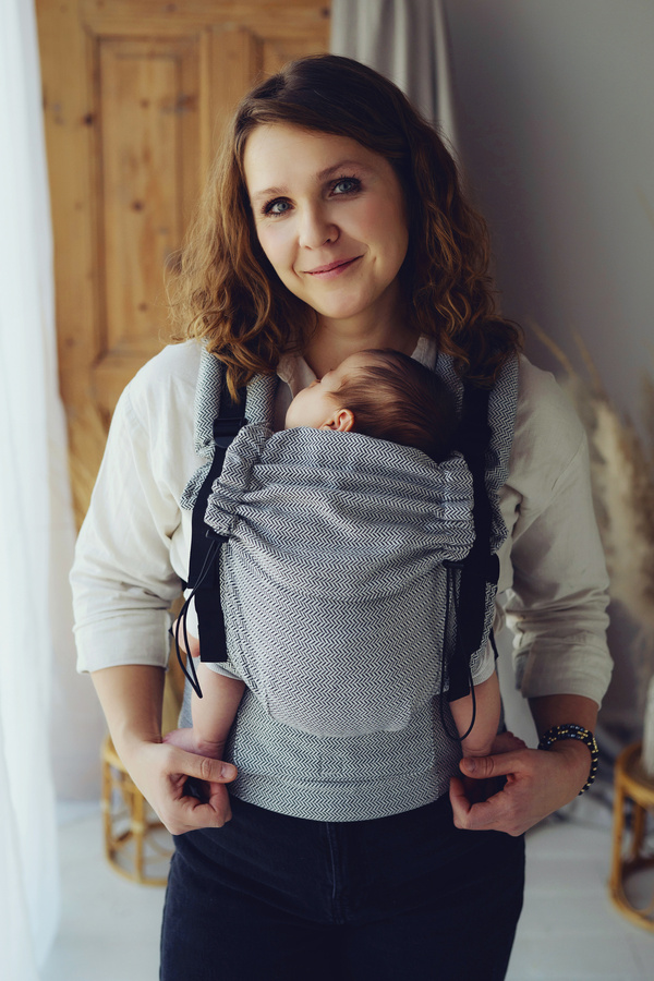 Baby Carrier Prime Zen Path – Black & White with Recycled Cotton