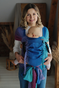 Marsupiu ergonomic hibrid Cross Hybrid TENCEL™ Aurora Cube