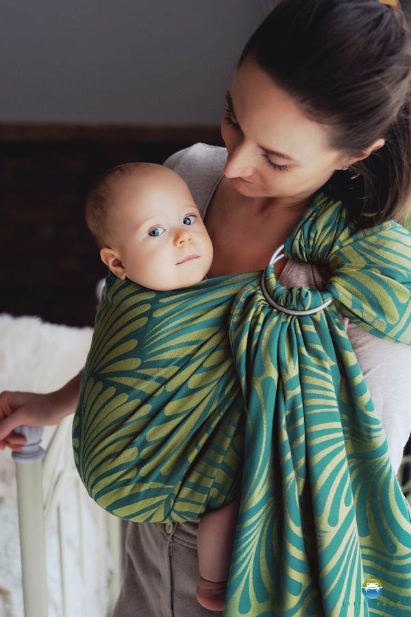 Ring Sling Tragetuch Spring Plumes - Größe S (1,7m) /2. Wahl