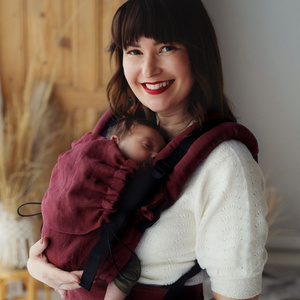 Ergonomic Baby Carrier Prime - Pure Linen Marsala
