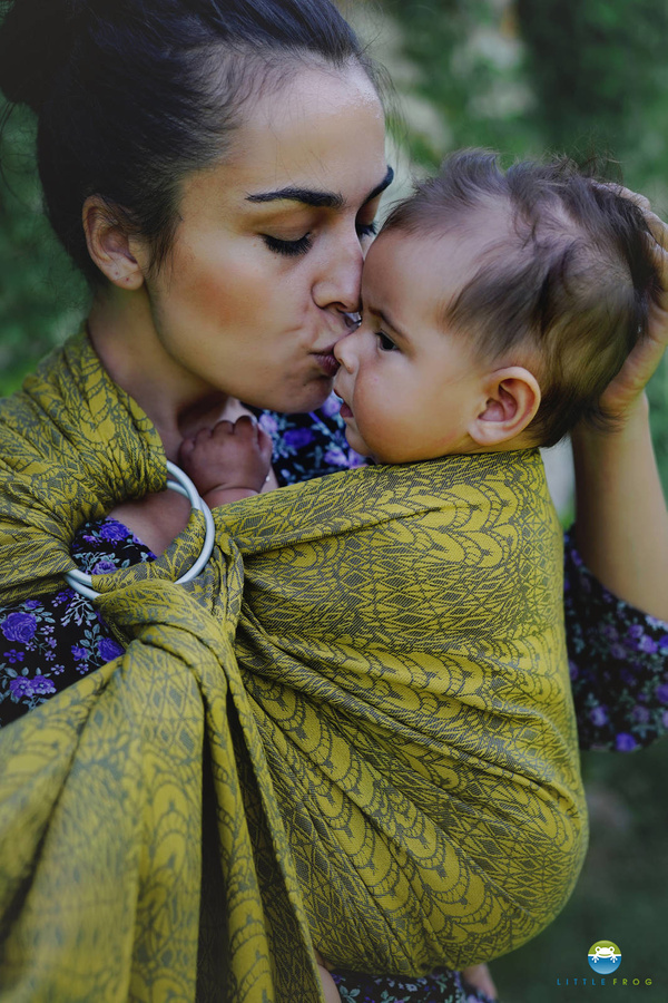 Little Frog Ring Sling Golden Boho - taille M (2 m)