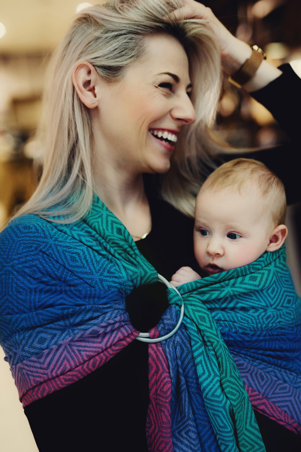 Sling cu inele TENCEL™ Aurora Cube mărimea S