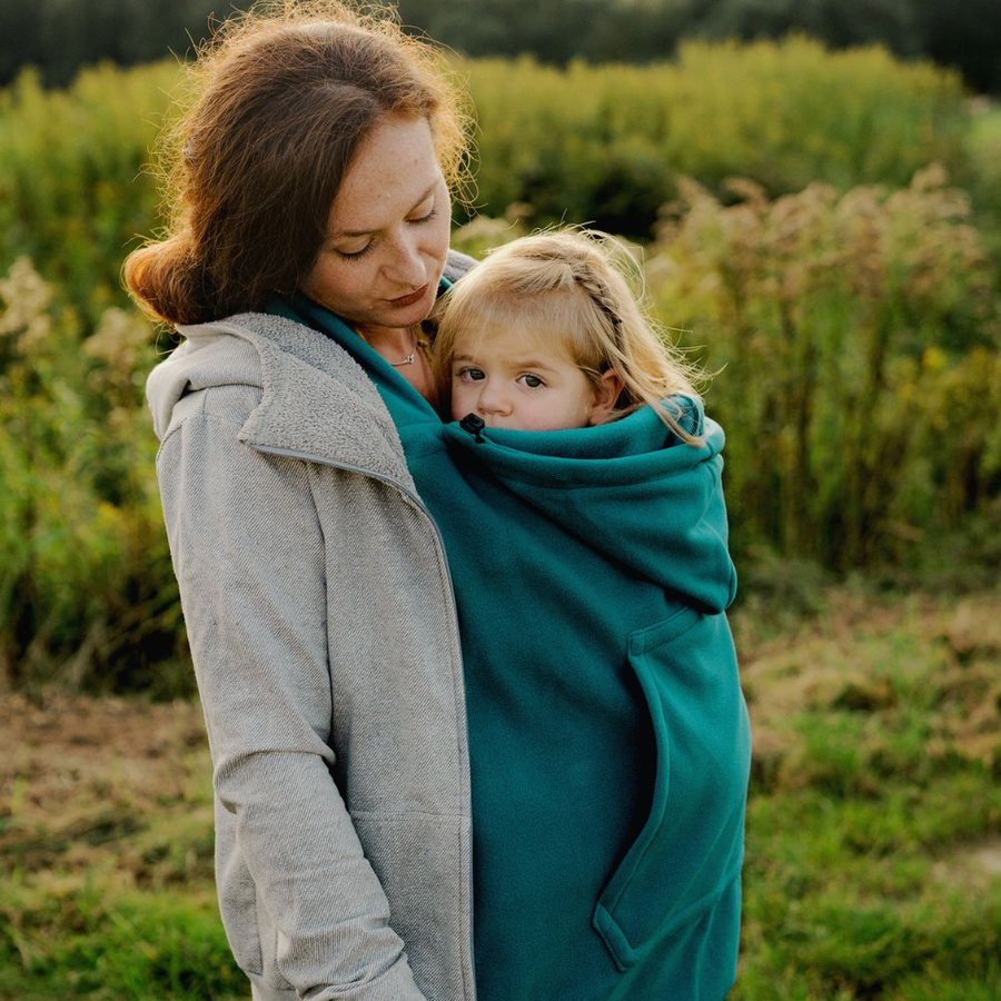 Protecție fleece pentru eșarfă port-bebe și marsupiu - Teal