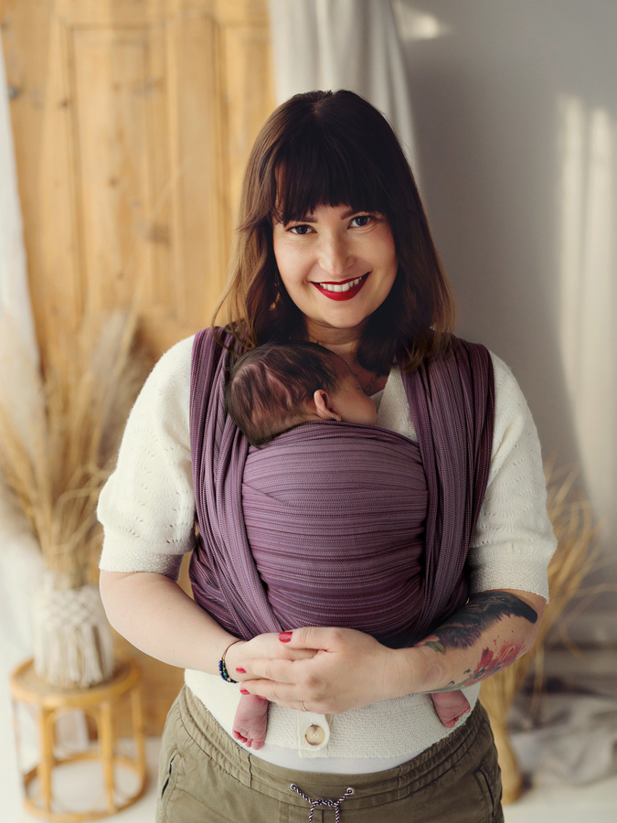 Soft baby sling for beginners – Bamboo Rubellite - size 5/2nd class