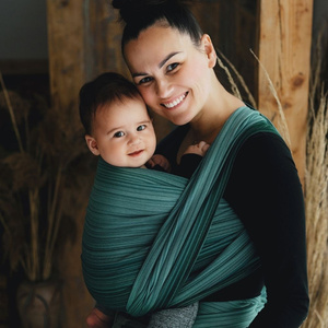 Green Malachite baby wrap – classic woven wrap, size 6