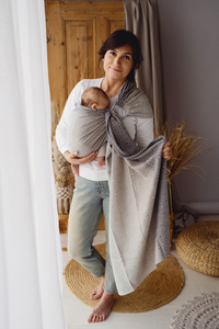 Ring Sling Tragetuch TENCEL™ Calm Cube - Größe L (2,3m)