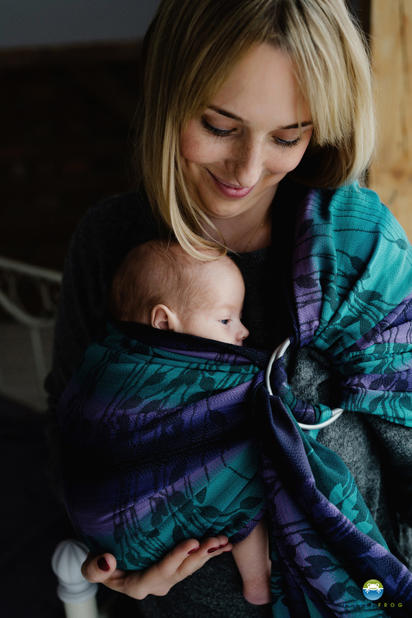 Ring Sling Tragetuch Dark Meadow- Größe S (1,7 m)