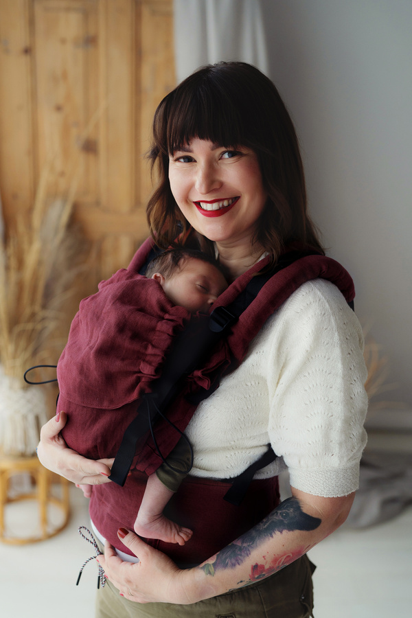 Marsupio in lino Prime - Pure Linen Marsala