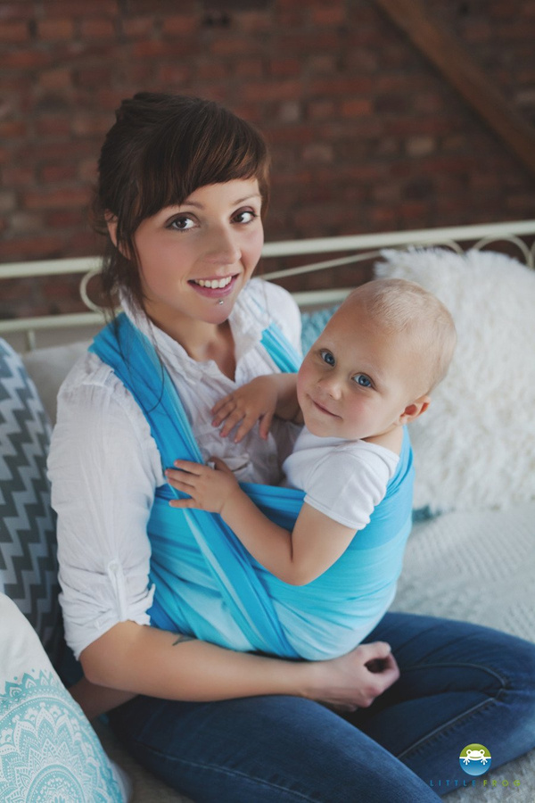 Fular tejido Blue Euclase - talla 4