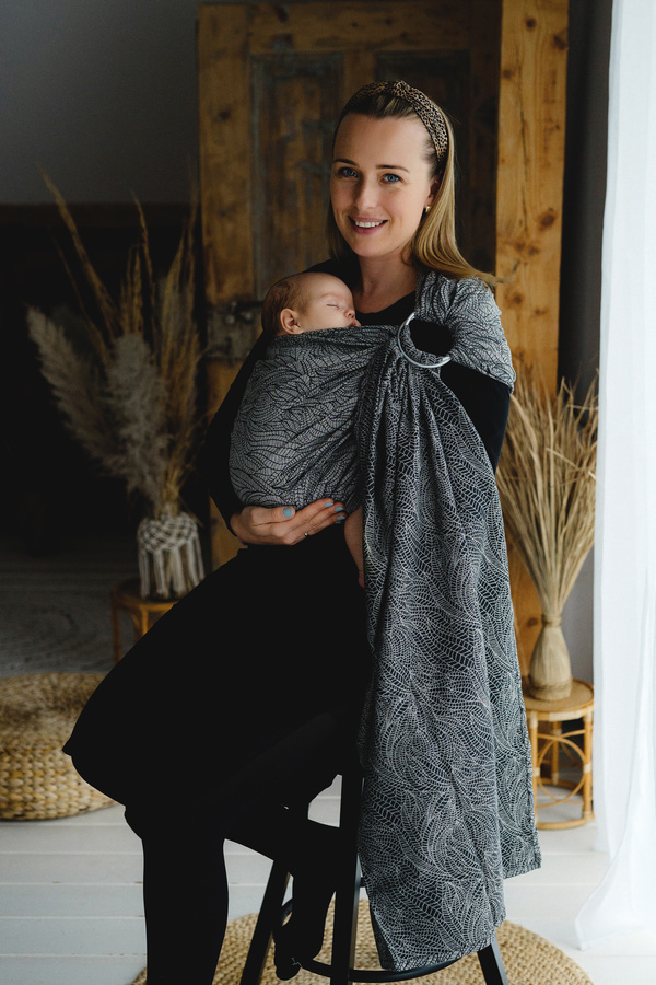 Ring sling Linen Night Wildness - size L (2,3 m)
