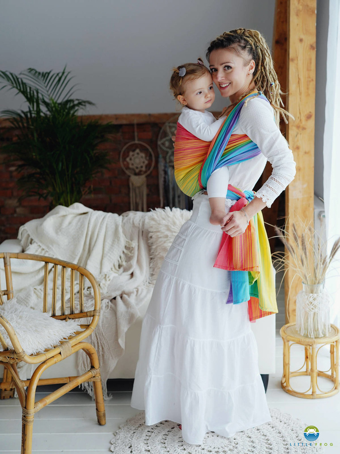 Fular tejido Little Frog - TENCEL™ Daisy Agat - talla 5 /2ª clase