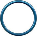 Anelli in alluminio azzurri per fascia porta bebè, taglia M