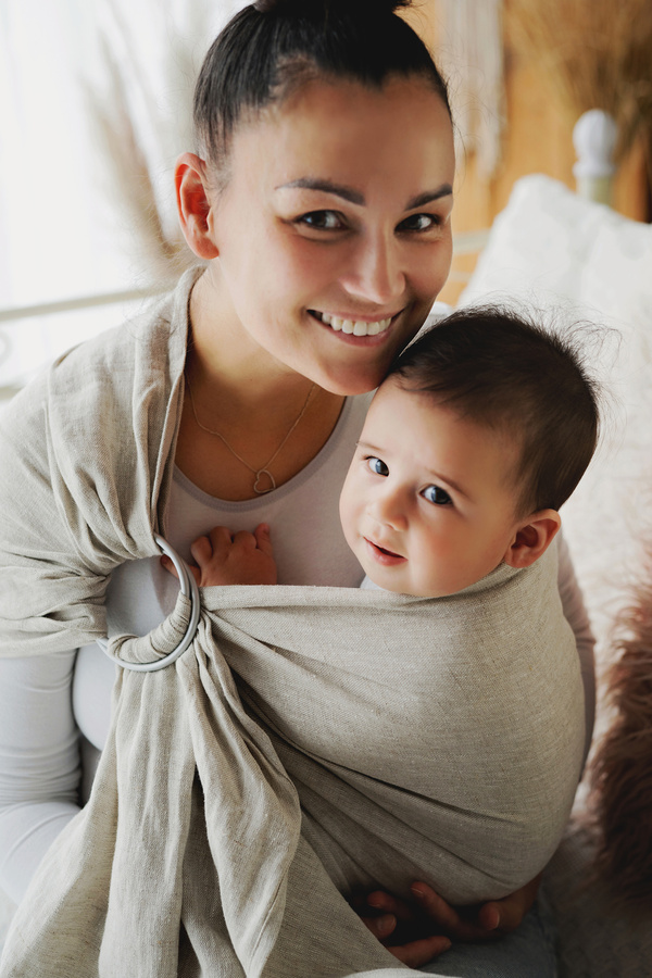 Ring Sling Tragetuch Pure Linen Sandstorm - Größe S (1,7m) DEMO
