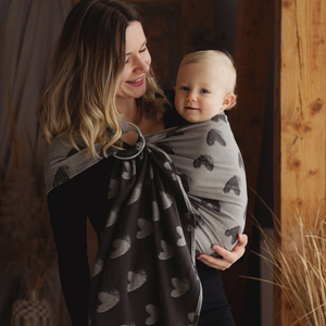 Écharpe ring sling marron Cosy Love taille S – pour bébé et bambin