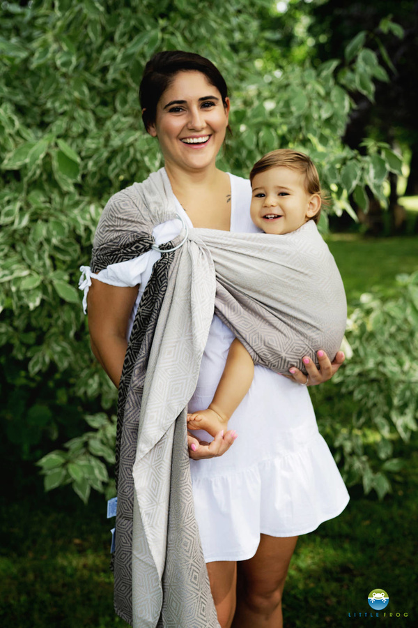 Ring Sling Tencel Smokey Cube - taille S (1,7m) /2e choix