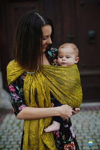 Ring Sling Tragetuch Lemon Wildness - Größe S (1,7m)