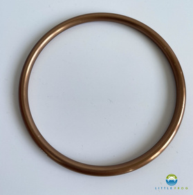 Anillas de aluminio marrones pulidas a mano para sling portabebés, talla XL
