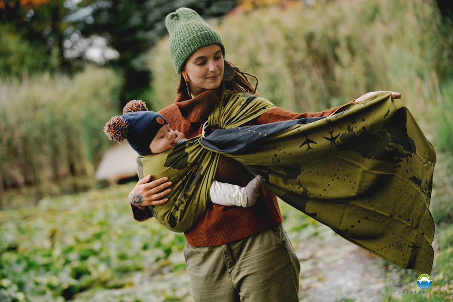 Ring Sling Tragetuch Gold Wanderlust - Größe M (2m)