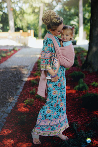 Baby Sling Linen Pink Wildness size 6