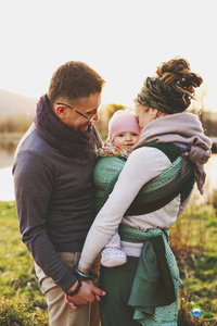 Écharpe de portage Little Frog - Mossy Cube - taille 7/ 2e choix