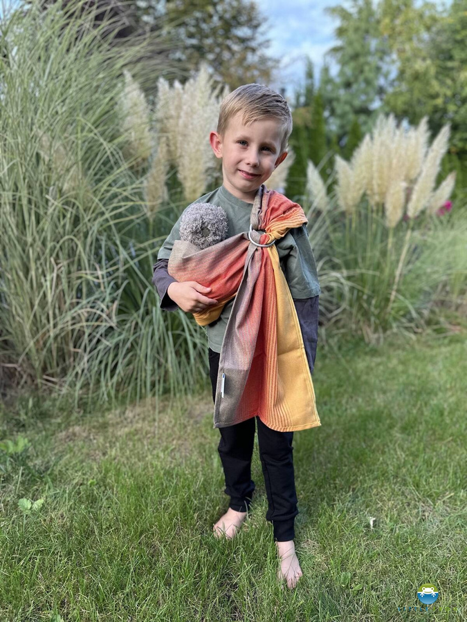 Mini Fascia ad anelli per bambola Sunny Ammolite (rosso-arancio)