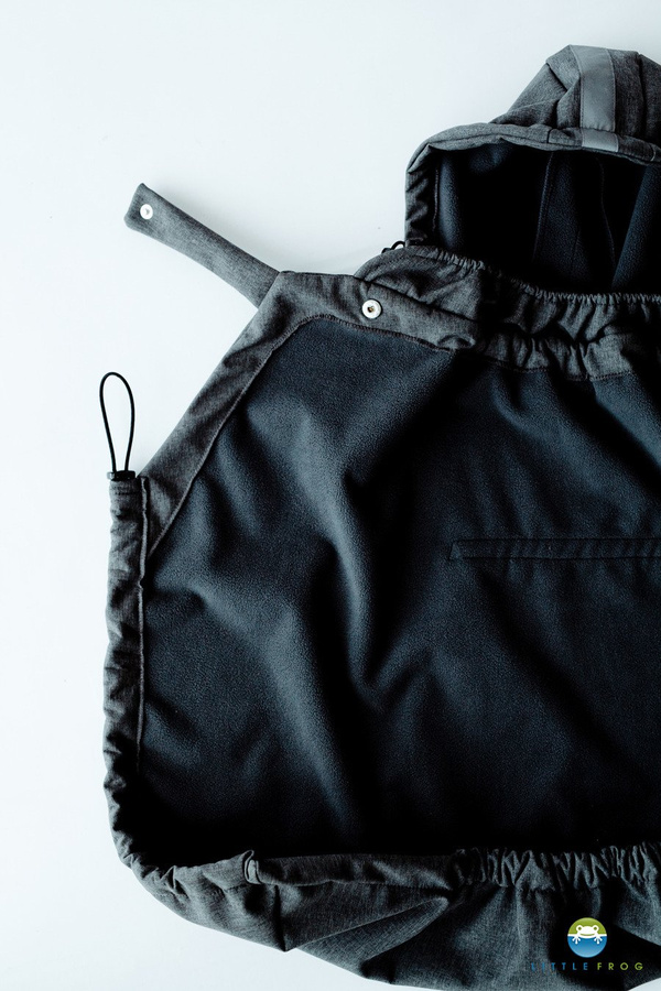 Protecție softshell pentru eșarfă port-bebe și marsupiu - Black
