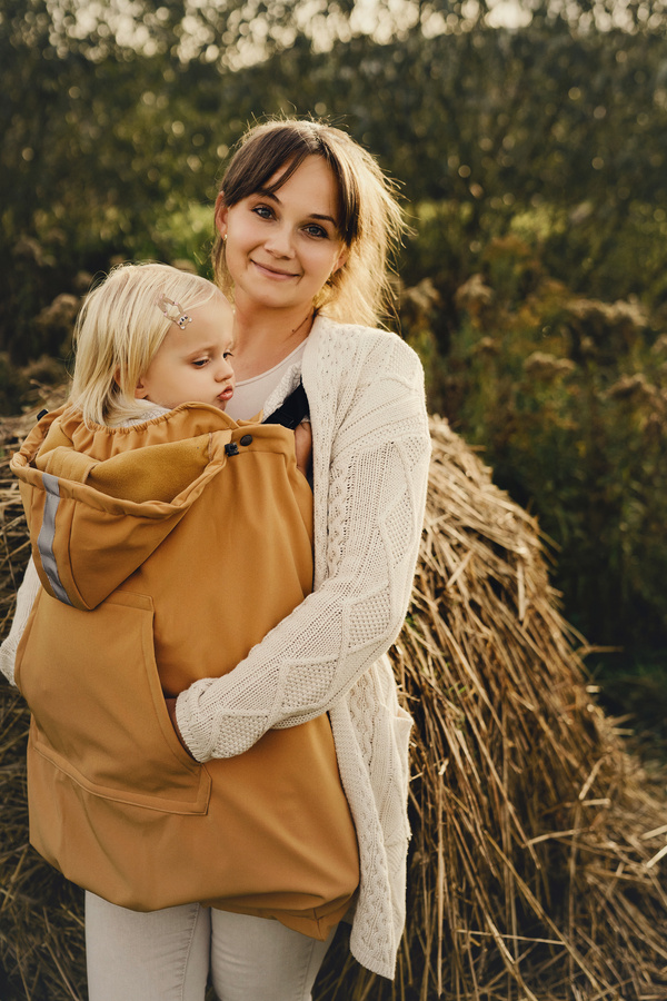 Babywearing Cover (softshell) - Mustard /2nd class