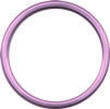 Pink aluminium rings for baby slings, size M
