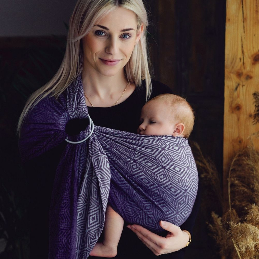 Sling cu inele TENCEL™ Iris Cube mărimea M (2 m) /Calitatea a II-a