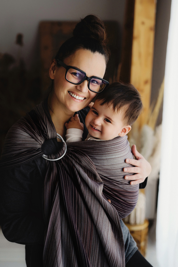 Bandolera de anillas marrón Bronzite M – cercanía natural siempre a mano