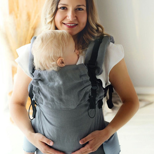 Mochila portabebés de lino Prime - Pure Linen Shadow
