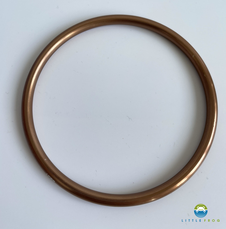 Aluminium Ringe für Tragetücher XL - HANDPOLIERTES BRAUN