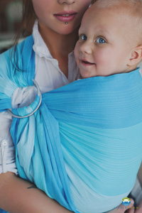 Ring Sling Tragetuch Blue Euclase- Größe S (1,7m) DEMO