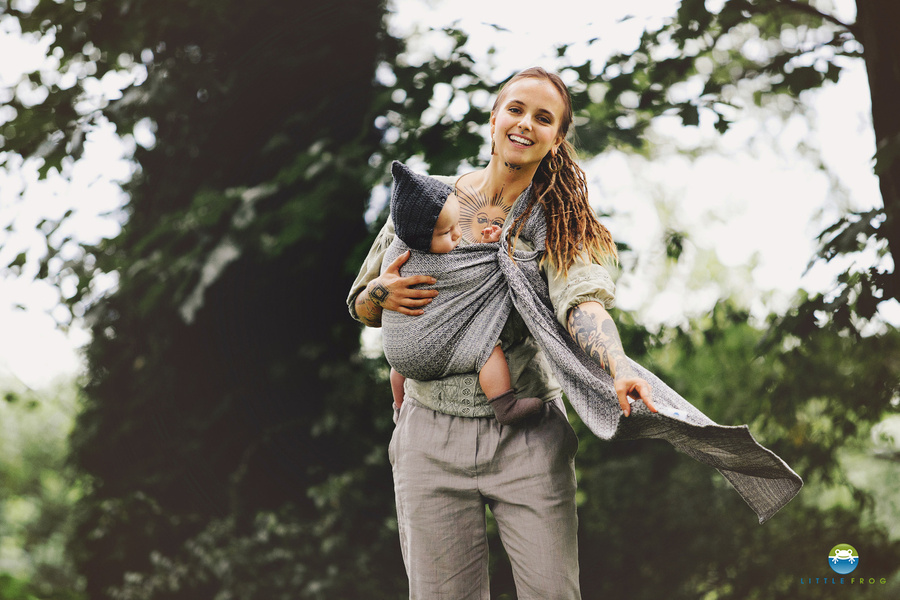 Ring Sling Tragetuch Lovely Fog - Größe S (1,7 m)