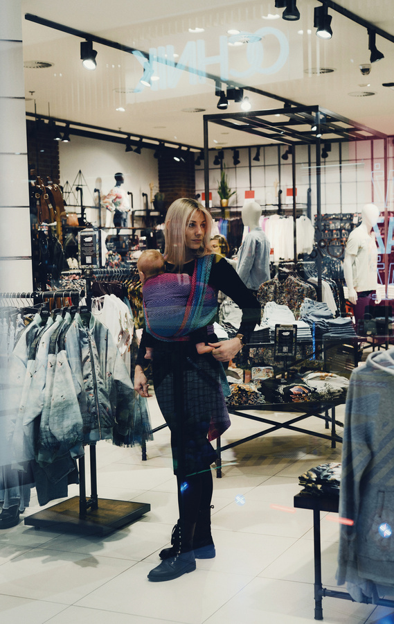 Eșarfă port-bebe TENCEL™ Aurora Cube mărimea 6 /Calitatea a II-a
