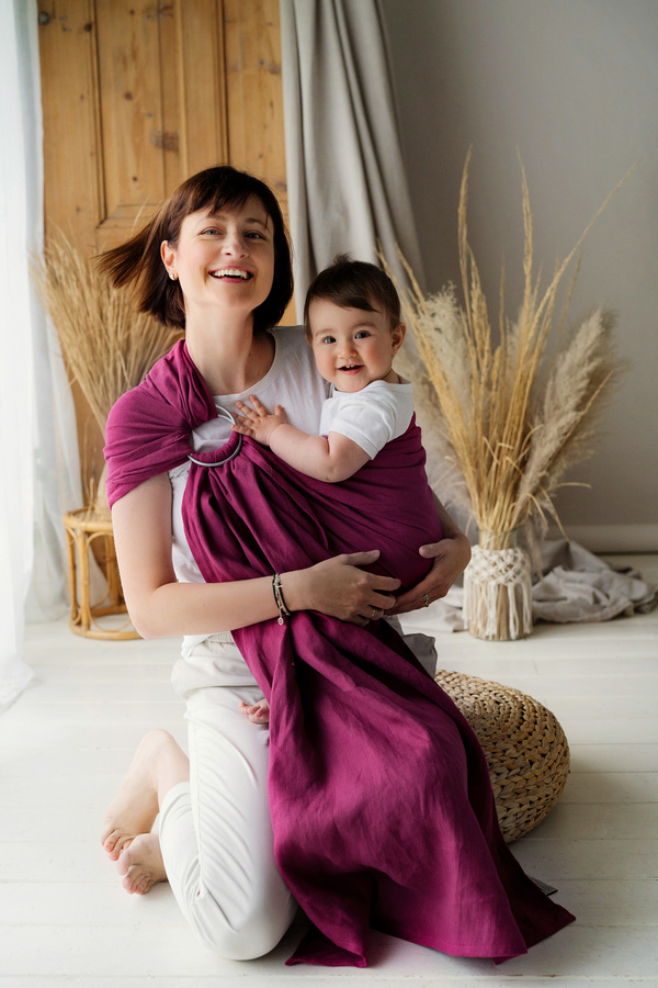 Ring Sling Pure Linen Orchid - taille S (1,7 m)