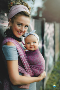 Baby Sling TENCEL™ Peony Cube - size 7