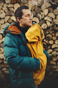 Protecție softshell pentru eșarfă port-bebe și marsupiu - Sunshine