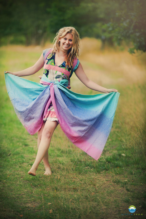 Fular tejido Linen Aurora Cube - talla 4