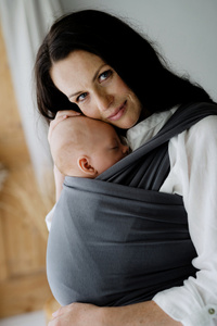 Fascia elastica grigia Lava – portare il neonato in modo comodo e sicuro