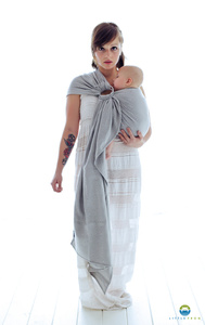 Ring Sling Tragetuch Grey Cube - Größe L (2,3m)